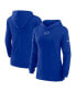 ფოტო #1 პროდუქტის Women's Royal Buffalo Bills Sideline Performance Long Sleeve Hoodie T-shirt