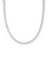 ფოტო #1 პროდუქტის Silver Plated Heart Curb Linked Necklace