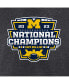 ფოტო #4 პროდუქტის Men's Heather Charcoal Michigan Wolverines College Football Playoff 2023 National Champions Logo T-shirt