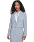 Фото #4 товара Women's Peak-Lapel Single-Button Cropped Blazer