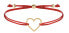 Фото #1 товара Плетеный браслет с красно-золотым сердцем