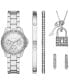Фото #1 товара Часы и аксессуары Folio женские наручные серебристые из сплава 33 мм набор для подарка