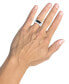 ფოტო #2 პროდუქტის Men's Onyx & Diamond (1/10 ct. t.w.) Polished Rectangular Ring