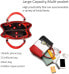 NICOLE & DORIS 2024 Women's Leather Handbag Fashion Shoulder Bag with Pompom Removable Shoulder Strap Handbag Black