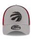 Фото #4 товара Men's Gray, Red Toronto Raptors Piped Two-Tone 39THIRTY Flex Hat