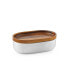 Фото #1 товара Nambe Oblong 10" x 6.5" Nest Medium Bowl with Wood Lid