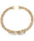 ფოტო #3 პროდუქტის Diamond Pavé Twist Pyramid Link Cuff Bracelet (5/8 ct. t.w.) in 14k Gold-Plated Sterling Silver