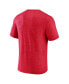 Фото #4 товара Men's Heathered Red Wisconsin Badgers Logo Hometown Tri-Blend T-shirt