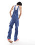 Фото #4 товара Lee unisex straight bib dungaree jeans in mid wash