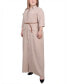 Plus Size 3/4 Sleeve Safari Style Belted Shirt Dress