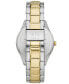 ფოტო #3 პროდუქტის Men's Multifunction Two-Tone Stainless Steel Bracelet Watch, 42mm