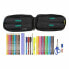 Backpack Pencil Case F.C. Barcelona M747 Black 12 x 23 x 5 cm (33 Pieces)