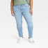 Фото #1 товара Women's High-Rise Skinny Jeans - Ava & Viv Destructed Medium Wash 26