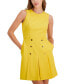 Women's Sleeveless Button A-Line Dress