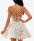 ფოტო #2 პროდუქტის Juniors' Lace-Up A-Line Dress