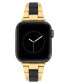 Women's Gold-Tone and Black Tide Plastic Bracelet Compatible with 38/40/41mm Apple Watch