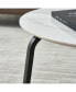 Stylish and Functional Nesting Tables Marble Patterned Sintered Stone with Black Metal Frame