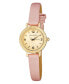 ფოტო #1 პროდუქტის Women's Coin Edge Bezel Pink Polyurethane Strap Watch 26mm