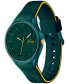 ფოტო #3 პროდუქტის Unisex Ollie Green Silicone Strap Watch 44mm