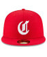 Фото #2 товара Men's Red Cincinnati Reds Cooperstown Collection Wool 59FIFTY Fitted Hat