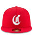 ფოტო #2 პროდუქტის Men's Red Cincinnati Reds Cooperstown Collection Wool 59FIFTY Fitted Hat