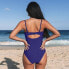 Фото #3 товара Women's Twist Front Cutout One Piece Swimsuit -Cupshe-S-Dark Blue