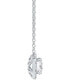Diamond Halo Pendant Necklace (3/4 ct. t.w.) in 14k White Gold, 16" + 2" extender