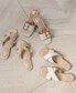 ფოტო #10 პროდუქტის Women's Geeya Raffia Criss Cross Strap Flat Slide Sandals