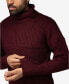 ფოტო #4 პროდუქტის Men's Ribbed Pattern Turtleneck Sweater