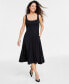 Фото #1 товара Women's Square-Neck Midi Dress, Created for Macy's
