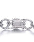 ფოტო #2 პროდუქტის Sterling Silver Cubic Zirconia Circle Link Bracelet