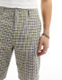 ASOS DESIGN fit cargo shorts in textured check print