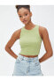 Топ Koton Basic Crop Halter Yaka Fitilli