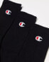 Champion crew socks in black 3 pack