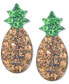 ფოტო #1 პროდუქტის Crystal Pineapple Stud Earrings in Sterling Silver