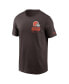 Фото #3 товара Men's Brown Cleveland Browns Infograph Lockup Performance T-shirt