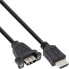 Фото #1 товара InLine HDMI 4K2K Adapter Type A male / A female with flange 0.6m