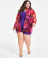 Фото #1 товара Блузка Nina Parker оверсайз с камуфляжным принтом Organza trendy Plus Size