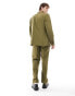 Фото #2 товара ASOS DESIGN straight leg suit trousers in olive green