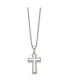Polished Medium Pillow Cross Pendant on a Cable Chain Necklace