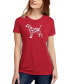 Фото #1 товара Women's Premium Blend Dog Paw Prints Word Art T-shirt