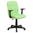 Фото #4 товара Mid-Back Green Quilted Vinyl Swivel Task Chair With Arms