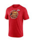 Фото #3 товара Men's Heathered Red Kansas City Chiefs Sporting Chance T-shirt