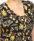 ფოტო #3 პროდუქტის Plus Size Floral Short Sleeve Knee Length Dress