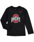 Фото #1 товара Футболка для малышей Nike Огайо Стейт Бакайс черная с логотипом Легендагидного длинного рукава Хитеред Boys