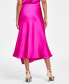 ფოტო #2 პროდუქტის Women's Asymmetric Satin Skirt, Created for Macy's