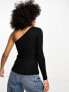 & Other Stories one shoulder top in black
