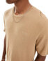 Boss Bodywear rib t-shirt in beige