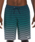 ფოტო #1 პროდუქტის Men's Fade Stripe Breaker Ombré 9" Swim Trunks