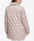 Фото #3 товара Women's Faux-Fur-Collar Quilted Coat